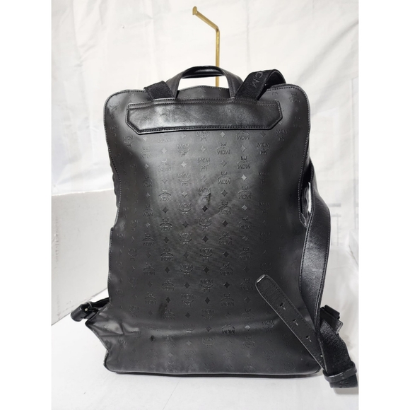 MCM Calfskin Embossed Medium M Moment Backpack Black main image 11